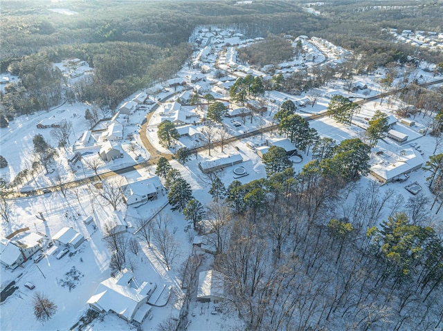 view of snowy aerial view