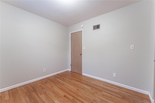 empty room featuring light wood-type flooring