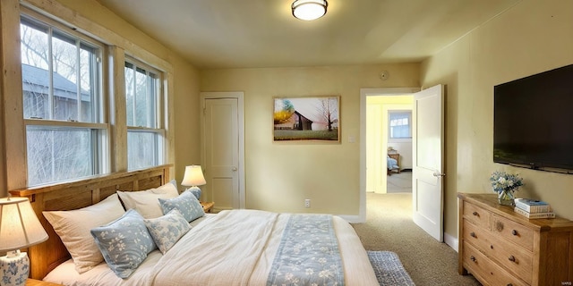 view of carpeted bedroom