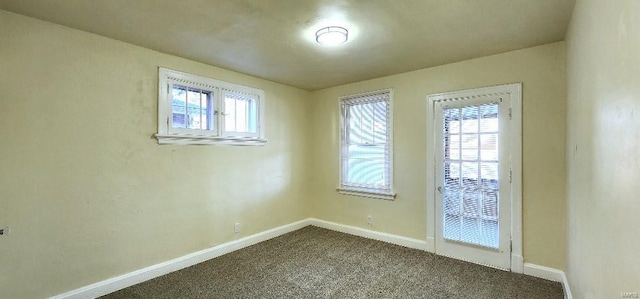 view of carpeted empty room