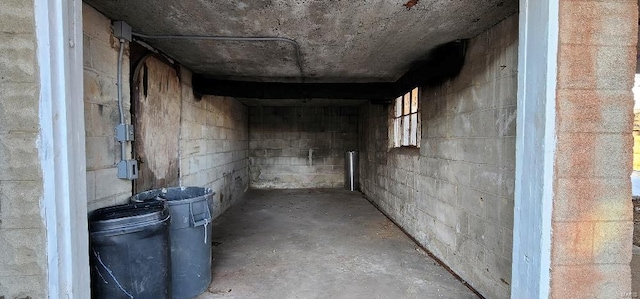 view of basement