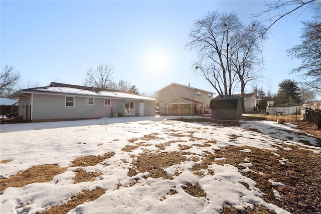 view of rear view of property