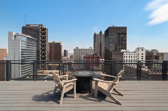 view of wooden terrace