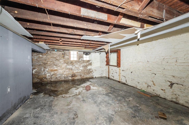 view of basement