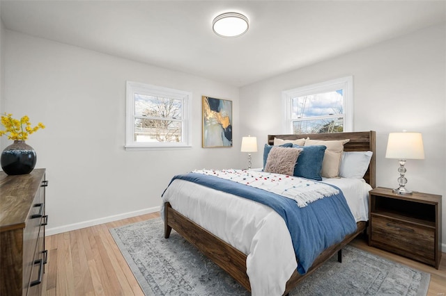 bedroom featuring light hardwood / wood-style flooring