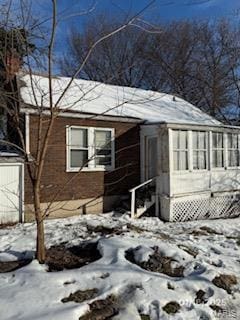 view of snowy exterior