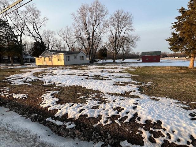 view of snowy yard