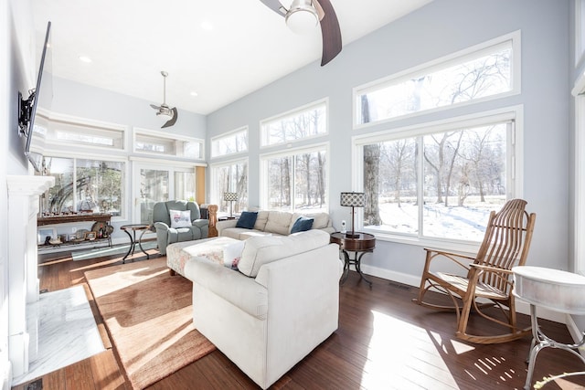 view of sunroom