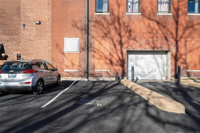 exterior space featuring a garage