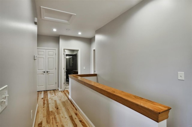 hallway featuring light hardwood / wood-style floors