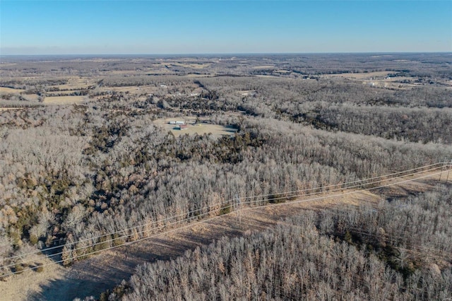 birds eye view of property with a rural view