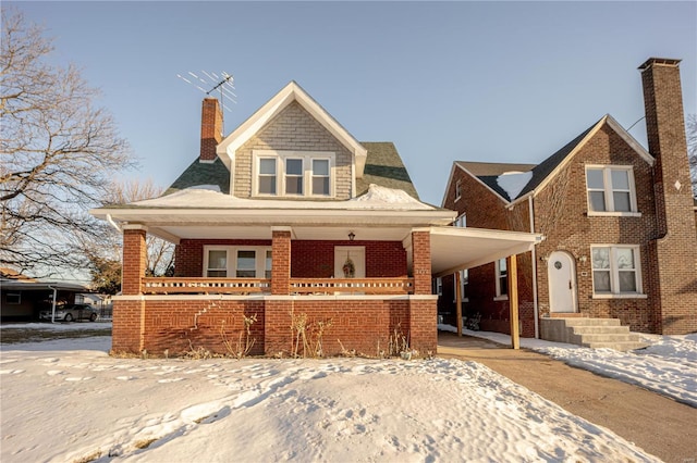 view of front of house with a porch