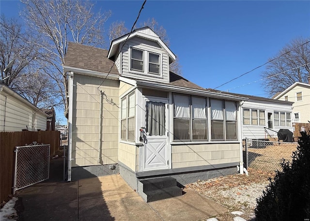 view of rear view of property