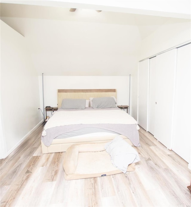 bedroom featuring light hardwood / wood-style floors