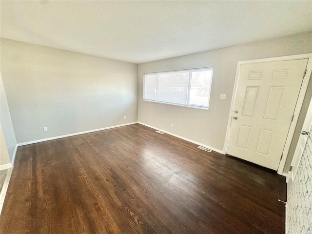 interior space featuring dark wood-type flooring