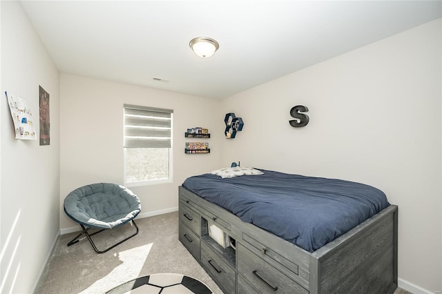 view of carpeted bedroom