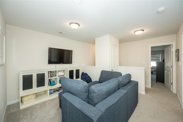 view of carpeted living room