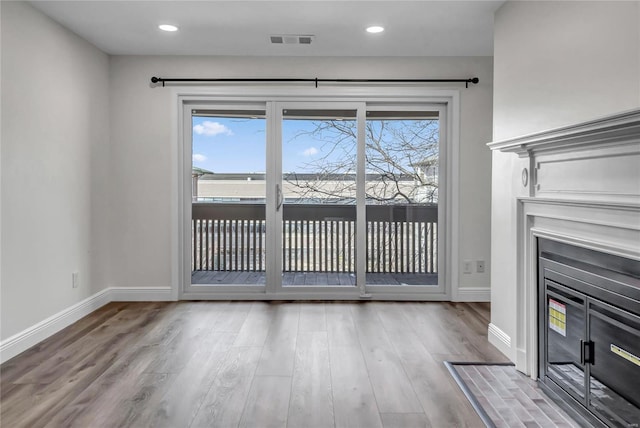 entryway with light wood-type flooring