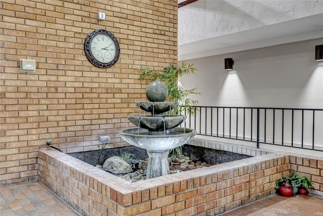 interior details with a hot tub