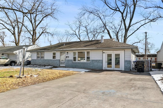 view of single story home