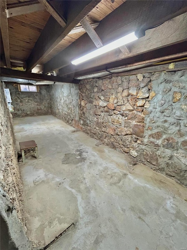 view of basement