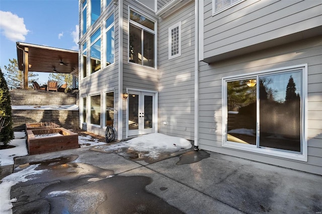 view of patio with french doors