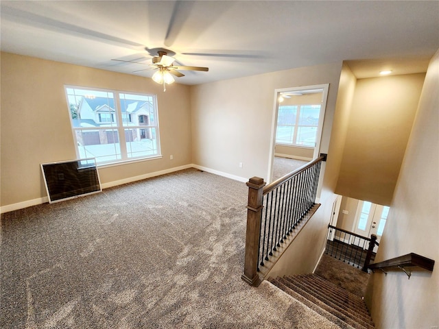 interior space featuring carpet flooring