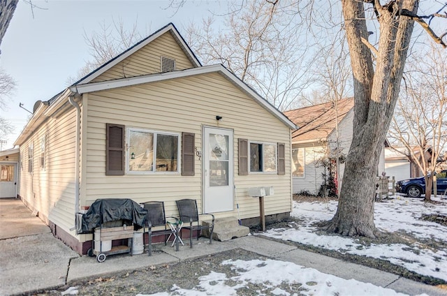 view of bungalow-style home