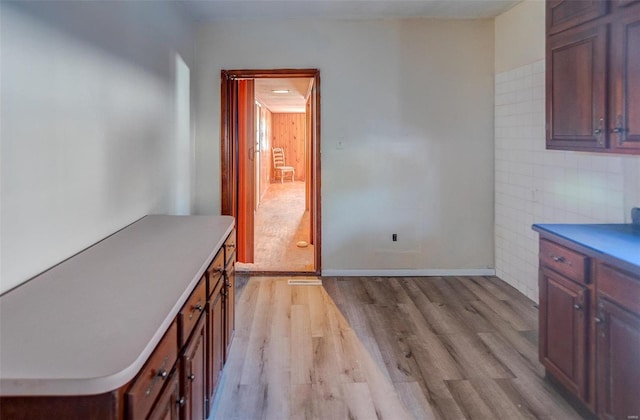 kitchen featuring light wood-type flooring