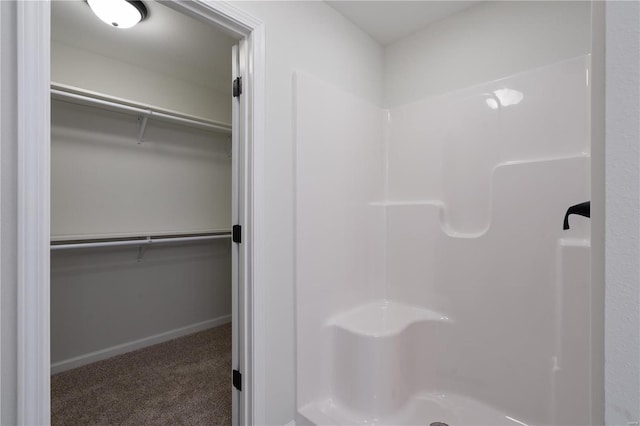 bathroom featuring walk in shower