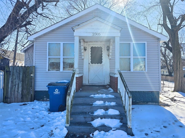 view of bungalow-style house