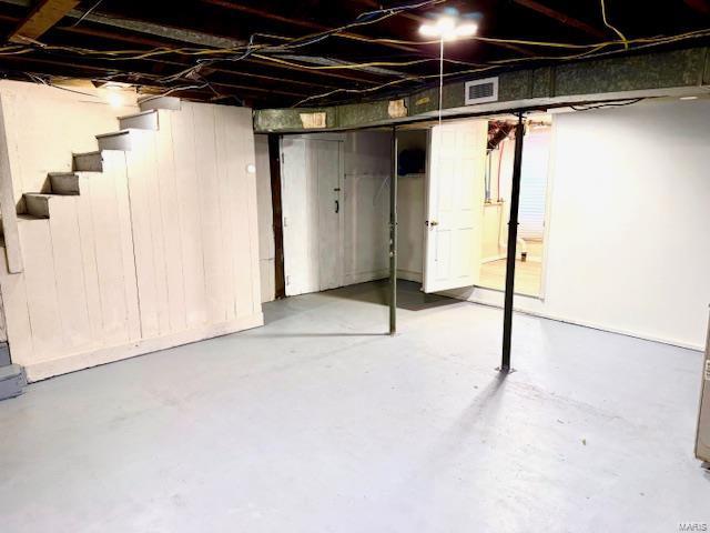 view of basement