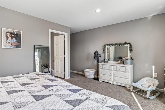 view of carpeted bedroom