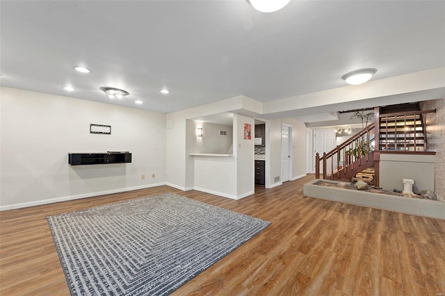 interior space featuring wood-type flooring