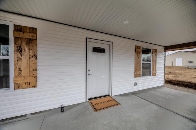 view of doorway to property