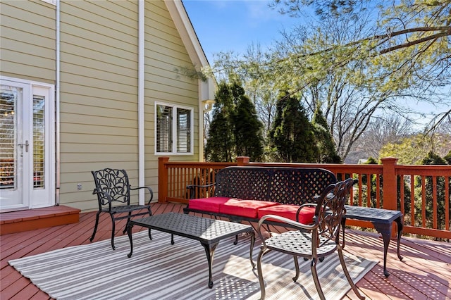 view of wooden terrace