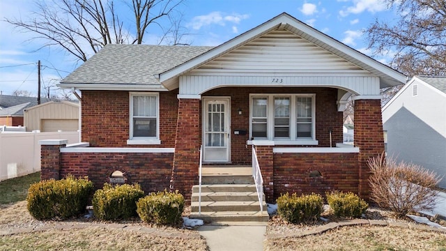 bungalow featuring a porch