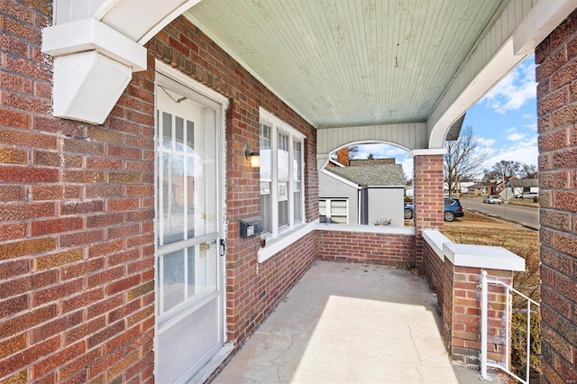 view of patio with covered porch