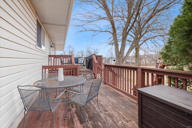 view of wooden deck