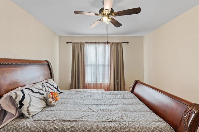 bedroom with ceiling fan