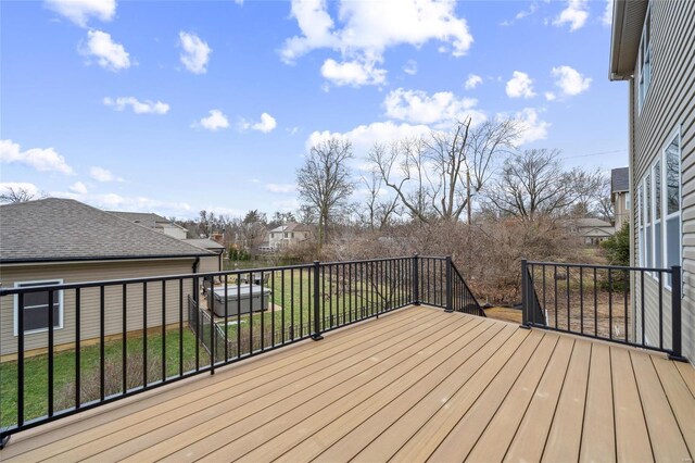 deck featuring a residential view