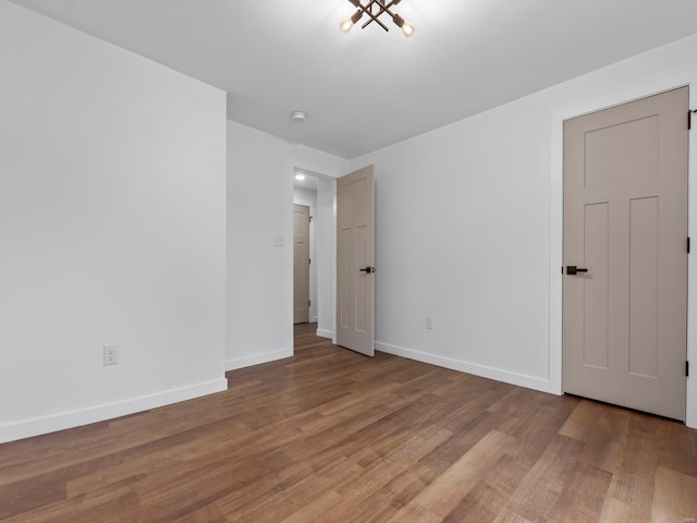empty room featuring light hardwood / wood-style floors