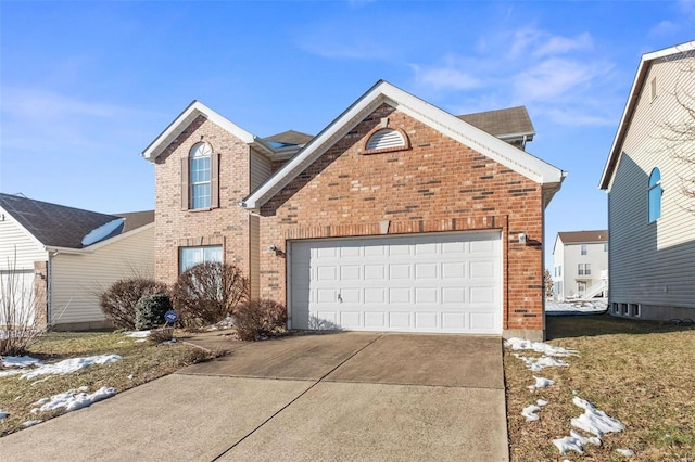 view of property with a garage