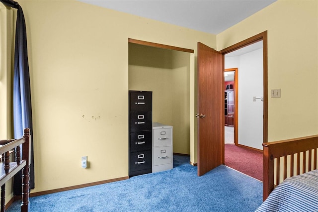 bedroom with carpet floors