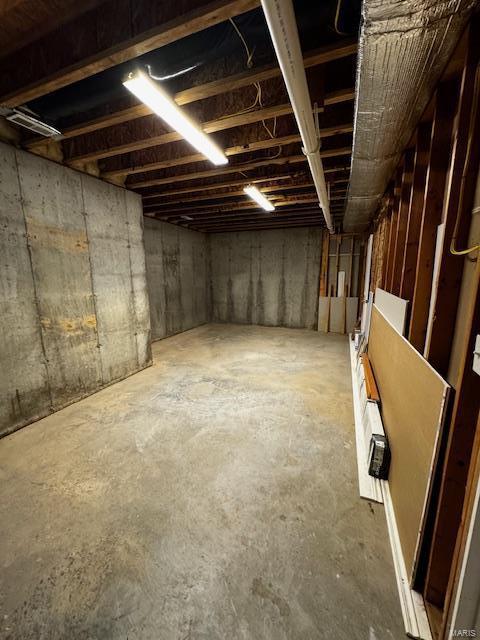 view of basement