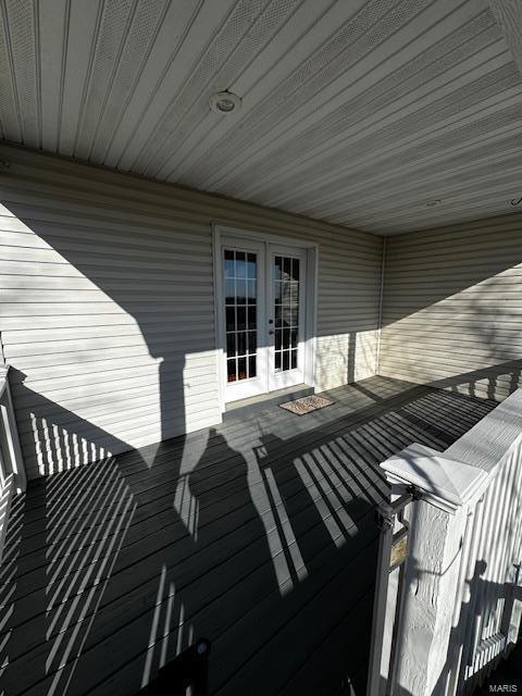 deck featuring french doors