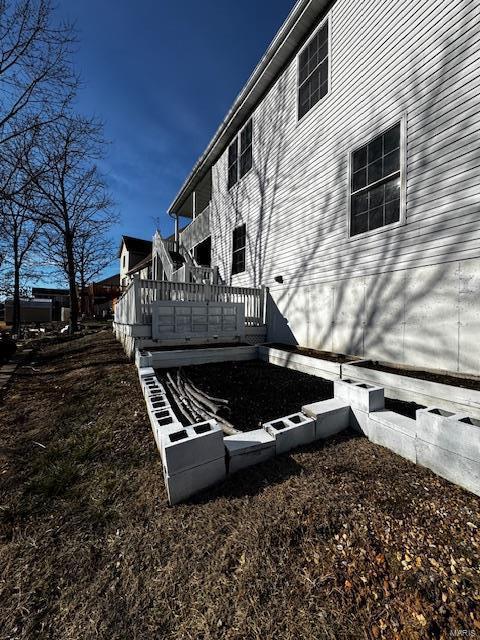 view of yard featuring a deck