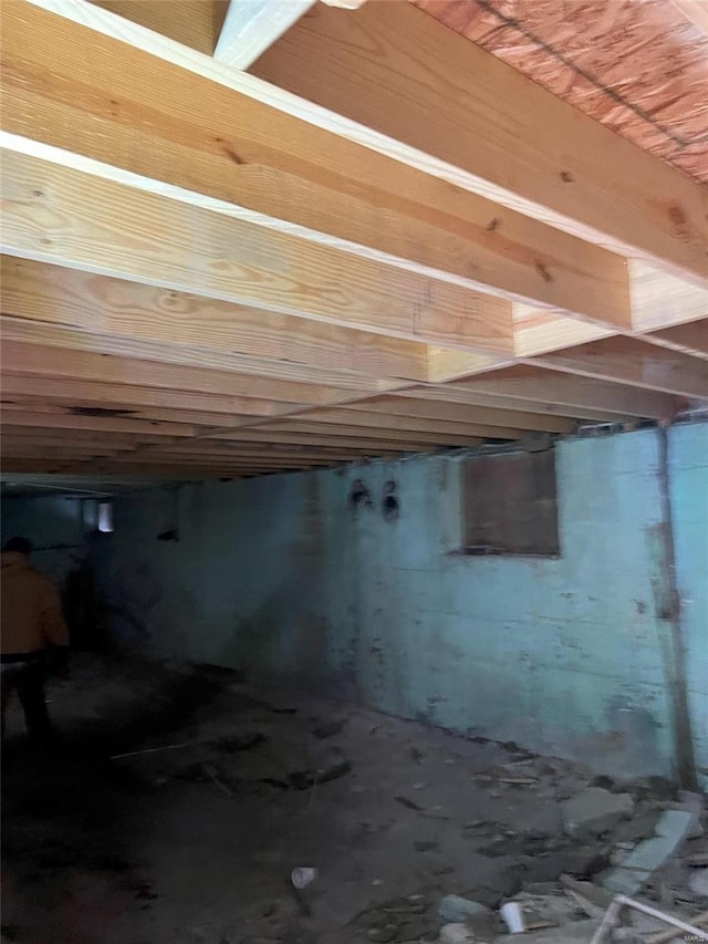 view of basement