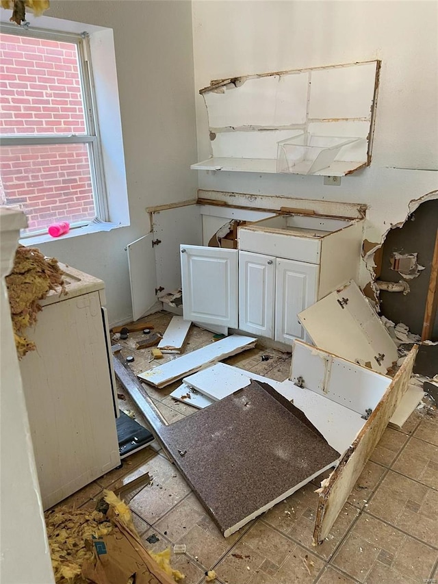 interior space with washer / dryer