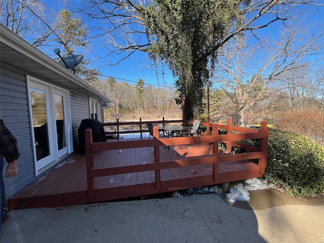 view of wooden deck